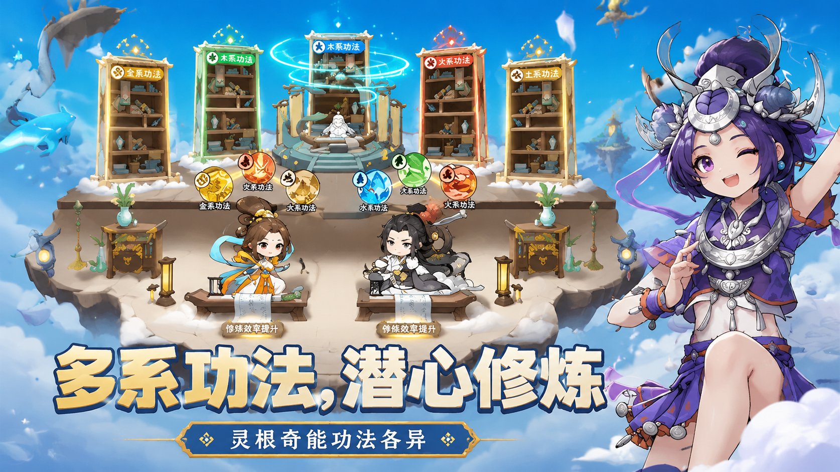 多系功法，潜心修炼